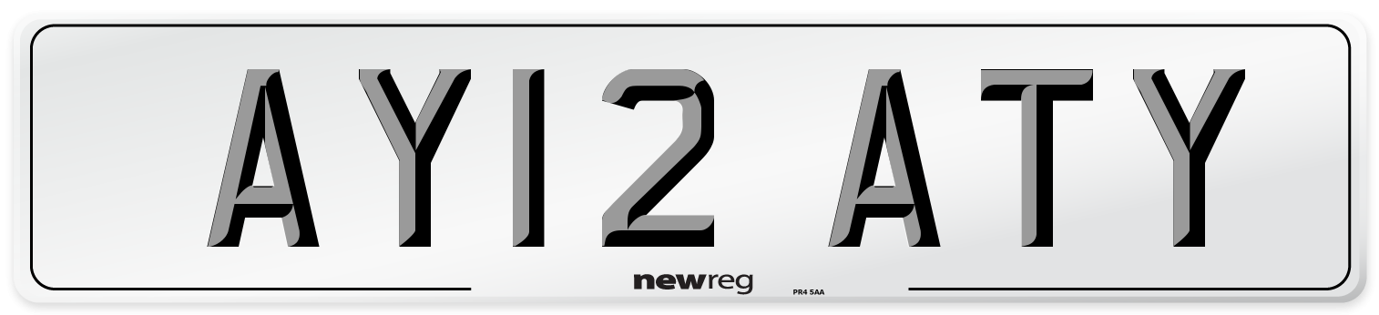 AY12 ATY Number Plate from New Reg